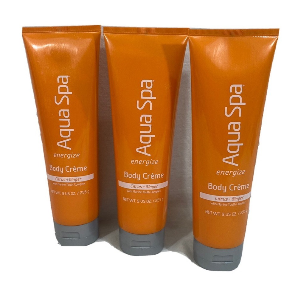 3 Aqua Spa Relax Body Creme‎ Citrus Ginger Aroma Condition Dry Skin 9 Oz